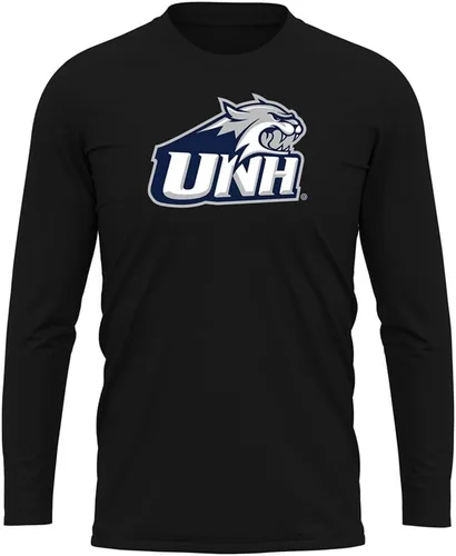 Miniatura 203 de Camisa deportiva de manga larga oficial de la NCAA Collegiate para hombre, colección negra con logotipo primario