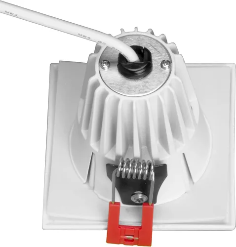 Miniatura 5 de NICOR Lighting - Foco empotrable LED cuadrado de 2 pulgadas con deflector en blanco, 2700K (DQD211202KWHBF)