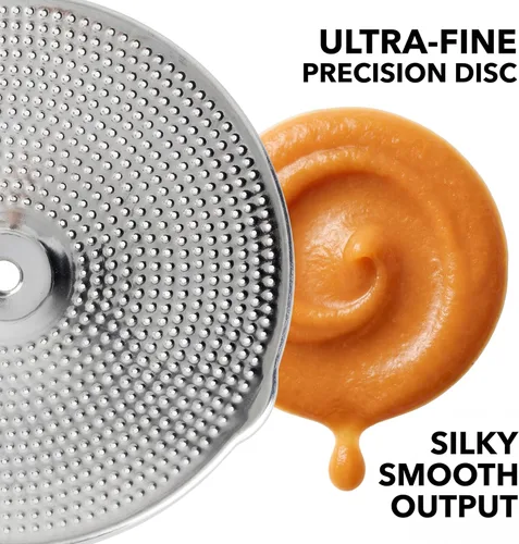 Miniatura 4 de Molinillo de Alimentos de Acero Inoxidable con 4 Discos Mejorado – Diseño Rotatorio Ergonómico para Salsa de Tomate, Puré de Manzana, Comida