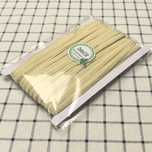 Miniatura 5 de Chenkou Craft Cinta de Terciopelo Beige 25 Yardas 1/4" Lotes a Granel (Beige, 1/4"(6mm))
