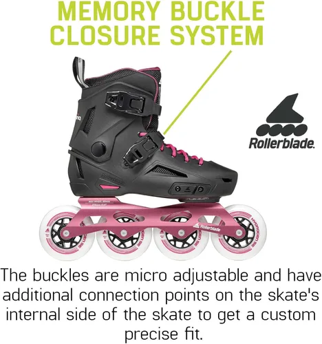 Miniatura 4 de Rollerblade Lightning 90 - Patín en línea urbano para mujer, negro y sangría