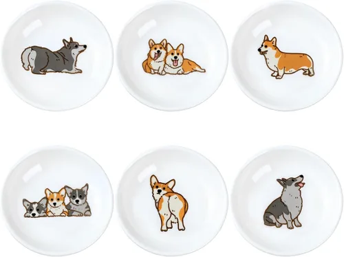 Miniatura 19 de Divertidos platos de cerámica con diseño de vaca y pájaro de caricatura, platos de condimentos, cuencos de sushi y soja, platos de aperitivo, platos