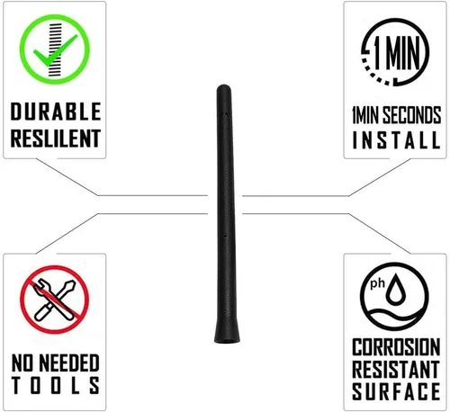 Miniatura 8 de VOFONO - Antena compatible con Jeep Wrangler Gladiator JL JK JT Unlimited Sport Willys Rubicon Sahara 4xe 2007-2025, antena para radio AM FM