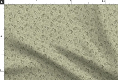 Miniatura 3 de Spoonflower Tela – Flores verdes pálidas con diseño de lúpulo de cerveza y vida campestre impresas en tela de gasa – Costura de moda vestidos