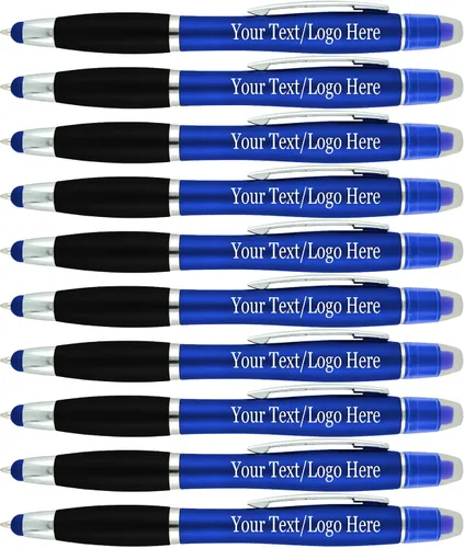 Miniatura 10 de SyPen Bolígrafos personalizados con resaltador de gel y lápiz capacitivo, paquete de 200 unidades, impresión a granel, resaltador bíblico de 3