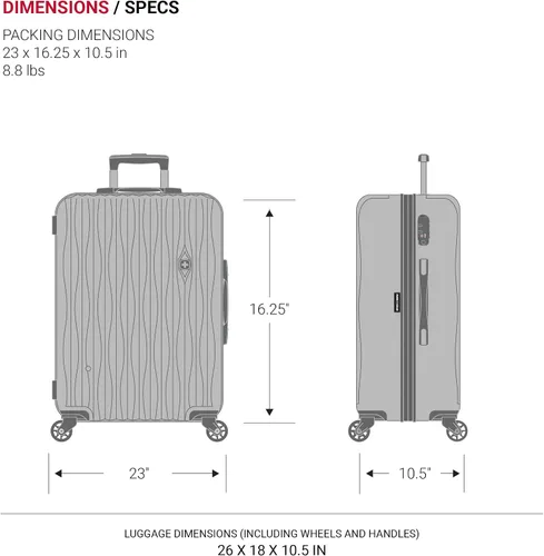 Miniatura 9 de SWISSGEAR 7272 - Maleta rígida y expandible con ruedas giratorias