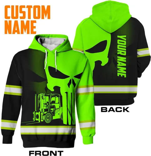 Miniatura 4 de Sudadera con capucha de alta visibilidad para hombres - Colección de trabajos con nombre personalizado Clase 3 Ropa de trabajo reflectante