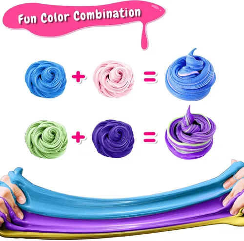Miniatura 4 de Paquete de 50 unidades de slime de mantequilla para niños, juguetes de limo para niños y niñas, juguete perfumado de bricolaje para recuerdos
