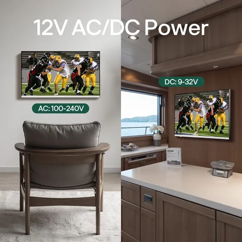 Miniatura 4 de SYLVOX TV de 12 voltios, TV inteligente RV de 22 pulgadas con reproductor de DVD 1080P Full HD, amplio ángulo de visión, sintonizador ATSC, HDMI