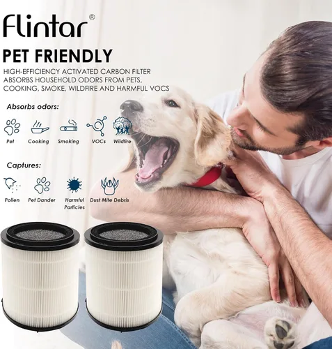 Miniatura 5 de Filtro de repuesto, compatible con el purificador de aire SilverOnyx de 5 velocidades KJ150F-C02, filtración de grado H13 3 en 1, para habitaciones