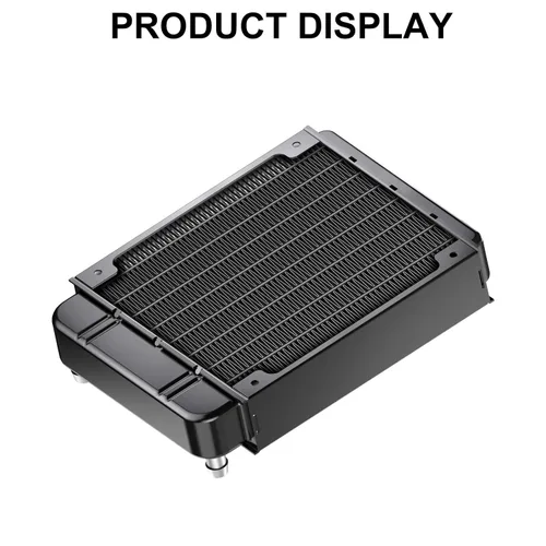 Miniatura 5 de Clyxgs Radiador de Refrigeración por Agua, Intercambiador de Calor de Aluminio de 8 Tubos con Ventilador para Sistema de Refrigeración por Agua