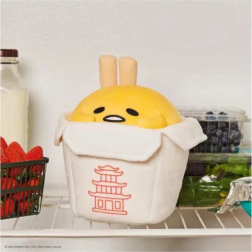 Miniatura 2 de GUND Sanrio Gudetama El huevo perezoso de peluche, contenedor de peluche Gudetama para llevar para niños de 8 años en adelante, 9.5 pulgadas