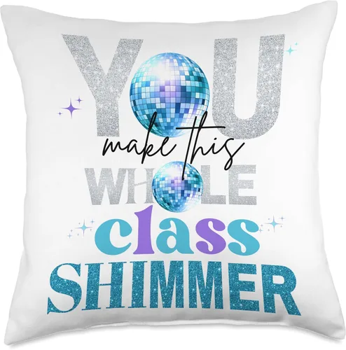 Miniatura 5 de Chaylor & Mads Teacher Style You Make The Whole Class - Almohada brillante, 16 x 16 pulgadas, multicolor