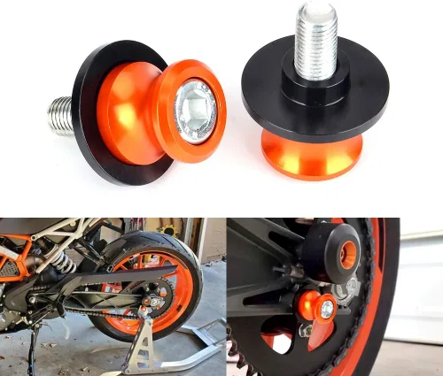 Miniatura 9 de Goldfire 2 piezas 10 mm M10 X1.25 Carretes de brazo oscilante CNC para motocicleta FZR 1000/600R/400 para Kawasaki Z750 /Z750S/ Z750R /ER-6F /ER-6N