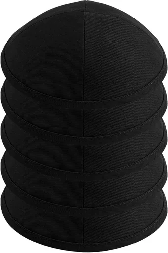 Miniatura 8 de Paquete de 5 piezas – Hq Satin/Lino/Velvet/Seda Cruda/Gamuza Kippah para hombre, sombrero Yamaka diseñado en Israel – Kippot Bulk