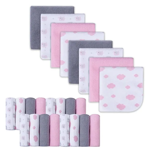 Miniatura 16 de softan Toallitas para bebé, paquete de 24 toallitas de baño para bebé extrasuaves y ultra absorbentes, toallitas faciales para bebé unisex