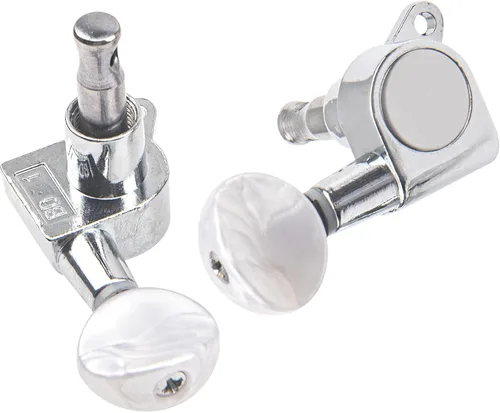 Miniatura 3 de Juego de 4 clavijas de afinación para ukelele Yootones 2L2R, juego de cabezales de máquina compatibles con guitarra de ukelele de 4 cuerdas