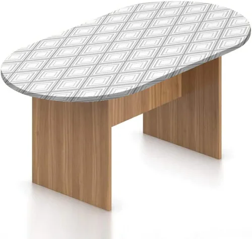 Miniatura 15 de XISUNYA Mantel ovalado ajustable para patio, mantel geométrico de poliéster elástico, mantel ajustable con estampado tribal, se adapta a mesas