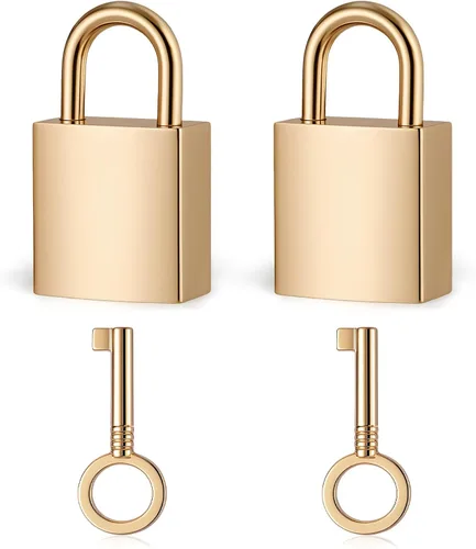 Mini candado antiguo de oro con llave, cerradura de metal de bronce vintage, cerraduras de equipaje pequeñas para joyero, caja de almacenamiento