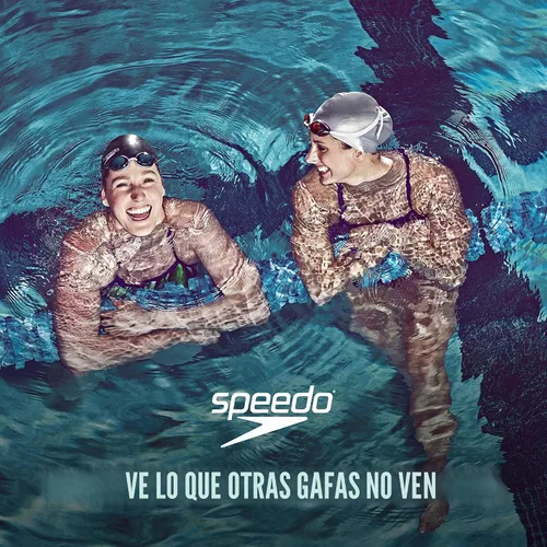 Miniatura 8 de Speedo Gafas de natación para mujer Vanquisher 3.0 con espejo Antiempaña, protección UV, lente ocular 360, ajuste para carreras de mujer Azul