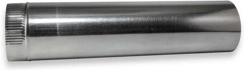 Paquete de 2 tubos redondos de 4 pulgadas y 24 pulgadas de largo | Tubo de bloqueo a presión de chapa galvanizada de calibre de 1.06 oz | El tubo de