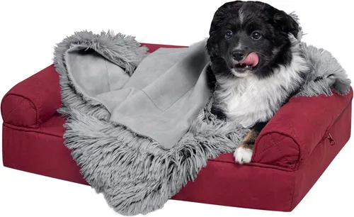 Miniatura 11 de FurHaven - Manta impermeable para arrojar para perros y gatos de interior, manta protectora reversible para mascotas, extra grande, pelo sintético