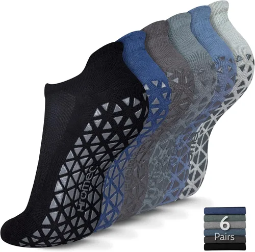 Calcetines de yoga antideslizantes con agarres para pilates ballet barras descalzo calcetines antideslizantes de hospital para mujeres y hombres