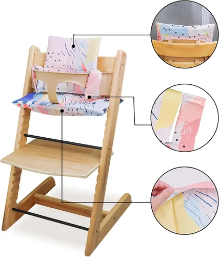 Miniatura 6 de Cojín para Silla Alta, Suave y Cómodo para Cojín de Silla Alta Tripp Trapp, el Conjunto de Cojines para Tripp Trapp lo Hace Más Seguro y Más Cómodo
