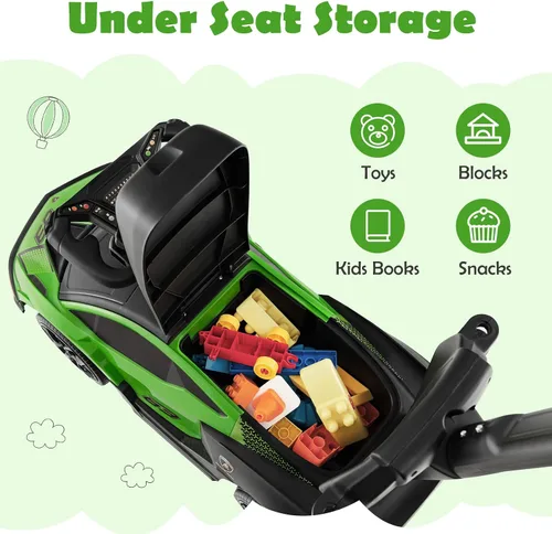 Miniatura 4 de GLACER Lamborghini - Cochecito de juguete 3 en 1 con licencia para niños con asa de empuje, barandilla para apoyabrazos, almacenamiento debajo