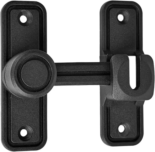 WANLIAN Cerradura de puerta de granero de 90 grados Cerradura de puerta deslizante resistente Cerradura de puerta de bolsillo para 180 grados