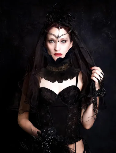 Miniatura 3 de HOMELEX Gargantilla gótica victoriana negra con cuello de plumas naturales para Halloween
