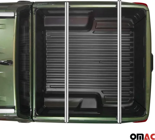 Miniatura 5 de OMAC Portaequipajes para cama de maletero para Nissan Frontier 2005-2021, gris, 2 piezas antirrobo para viajes, kayak, canoa, surf, esquí