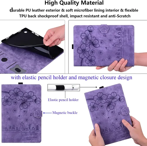 Miniatura 5 de Funda para tablet Amazon Fire HD 8 y Fire HD 8 Plus (12ª/10ª generación, versión 2022/2020) de 8 pulgadas con soporte, soporte para lápices, 06 #