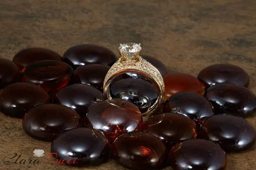 Miniatura 7 de Clara Pucci Juego de anillos de compromiso de boda de 210 quilates con diamantes de imitación de corte redondo y circonita cúbica de oro blanco