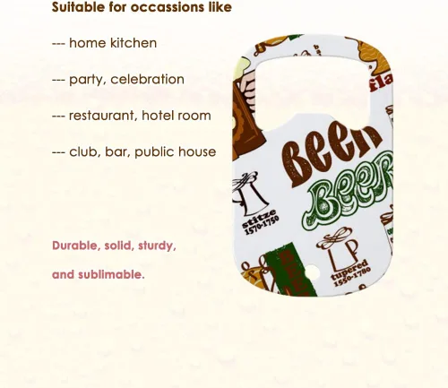 Miniatura 6 de Juego de 12 abrebotellas de sublimación de 1.2 x 2 pulgadas de acero inoxidable en blanco, abridor de botellas de cerveza en blanco, personalizable