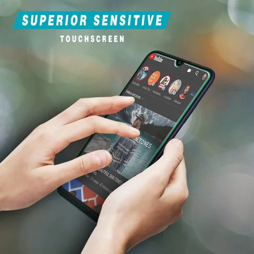 Miniatura 5 de [Paquete de 2] Protector de pantalla diseñado para Samsung Galaxy A03s / Galaxy A03 vidrio templado, antiarañazos, sin burbujas, compatible