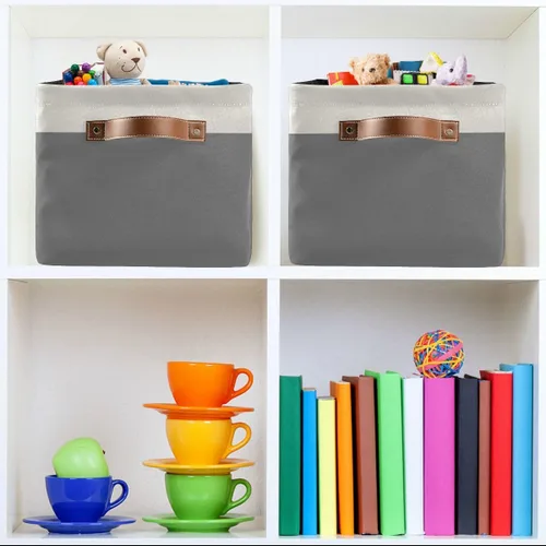 Miniatura 6 de Cesta de almacenamiento personalizada para perros con asas, nombre de mascota personalizado y foto, cajas de almacenamiento plegables para abrigos