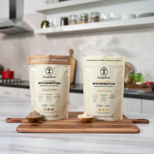 Miniatura 9 de Mycoprotein Mushroom Protein Powder, Chocolate Flavor, 20g Plant Based Protein per Serving, Reishi, Chaga, Lions Mane, Shiitake, Turkey Tail, Vegan