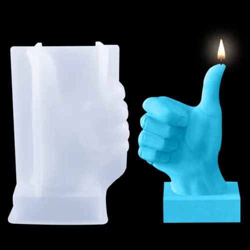 Miniatura 8 de Victory Gesture - Molde de vela de gesto, molde de resina de mano 3D, molde de silicona en forma de V, fabricación de velas de jabón, escultura