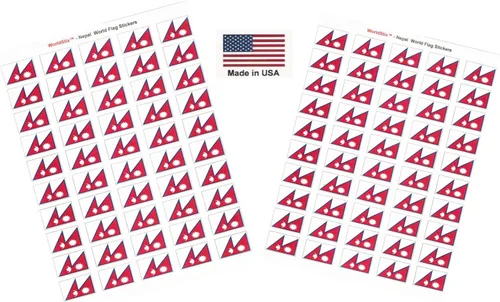 Miniatura 183 de 100 calcomanías de la bandera de Alaska; 1.5" x 1" hechas en Estados Unidos, calcomanías autoadhesivas de la bandera del estado para álbumes