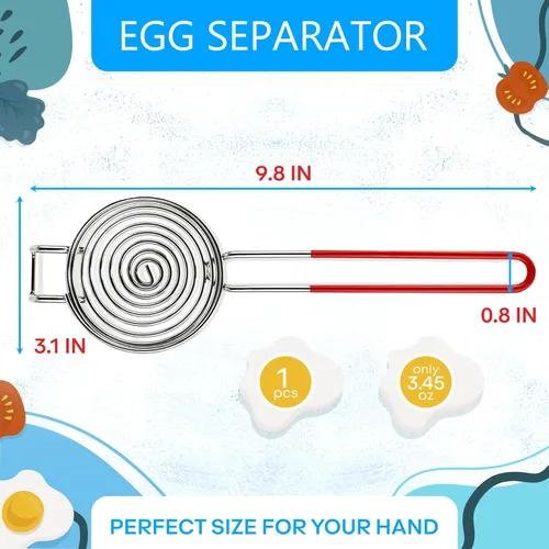 Miniatura 2 de Separador de huevos para huevos crudos, separador de yema de huevo, dispositivo de cocina, removedor de yema de acero inoxidable para huevos crudos