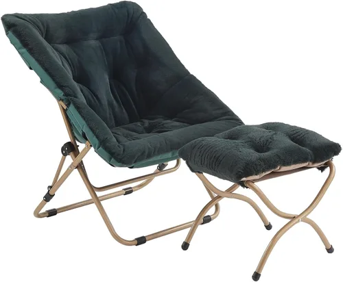 Miniatura 17 de Tiita Silla Cómoda Plegable, Silla de Acento Plegable de Gran Tamaño de Piel Sintética Suave, Silla de Descanso Perezosa para Niños, Adolescentes