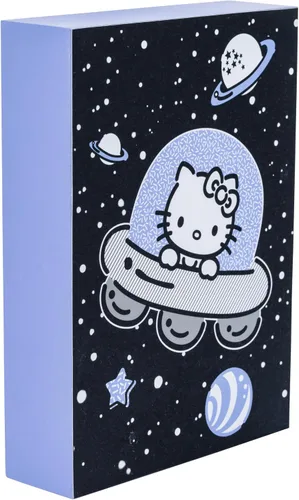 Miniatura 2 de Silver Buffalo Arte de pared con diseño de nave espacial de Hello Kitty de 5 x 7 x 1.5 pulgadas