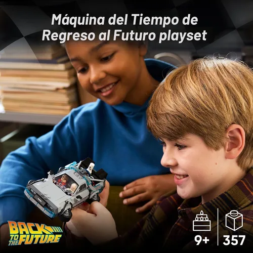 Miniatura 2 de LEGO Speed Champions Máquina del Tiempo de Regreso al Futuro - Juguete de construcción para niños, juguete de coche de simulación y exhibición con 2