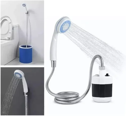 Miniatura 3 de Dpofirs Ducha portátil al aire libre, ducha eléctrica de ahorro de agua, bomba de ducha a batería para senderismo, mochilero, camping, viajes