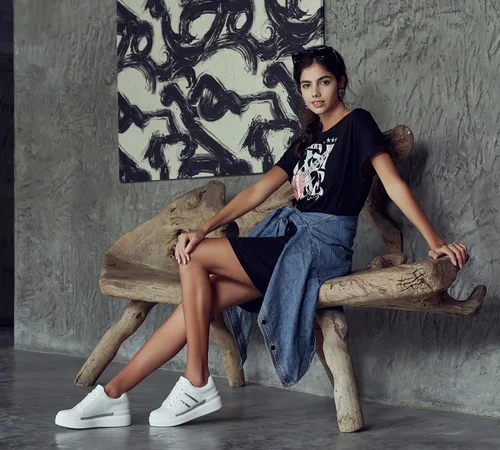 Miniatura 2 de Jeossy Tenis de moda con plataforma 8028 para mujer, zapatos casuales con cordones y soporte de arco