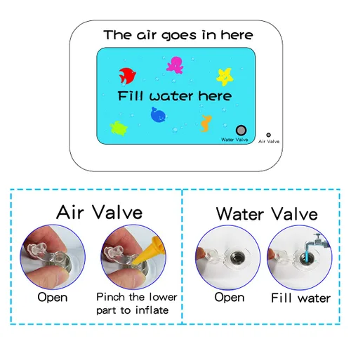Miniatura 3 de ZHUYNXIR Alfombras de juego acuáticas para la hora del estómago, alfombrillas para la hora del estómago, alfombrilla de agua para bebé para niños