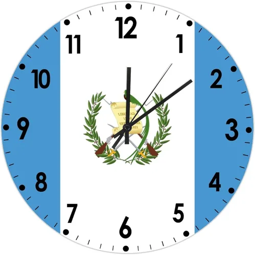 Miniatura 668 de Cheyan Reloj de pared con bandera de Canadá de 12 pulgadas, silencioso, sin tictac, de PVC, funciona con pilas, reloj redondo decorativo, regalo
