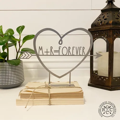 Miniatura 7 de Letrero de corazón de conversación personalizado, regalo de corazón de metal personalizado para parejas, bodas, aniversarios, decoración de San