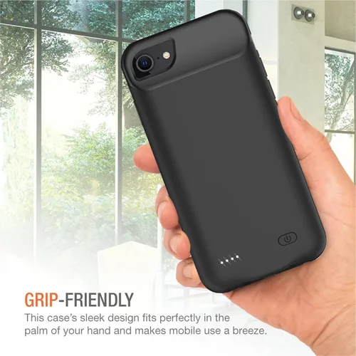 Miniatura 7 de Funda de batería para iPhone 8/7/6S/6/SE 2020/SE 3, 10000mAh Funda protectora de carga portátil recargable compatible con iPhone 8/7/6S/6/SE 2020/SE